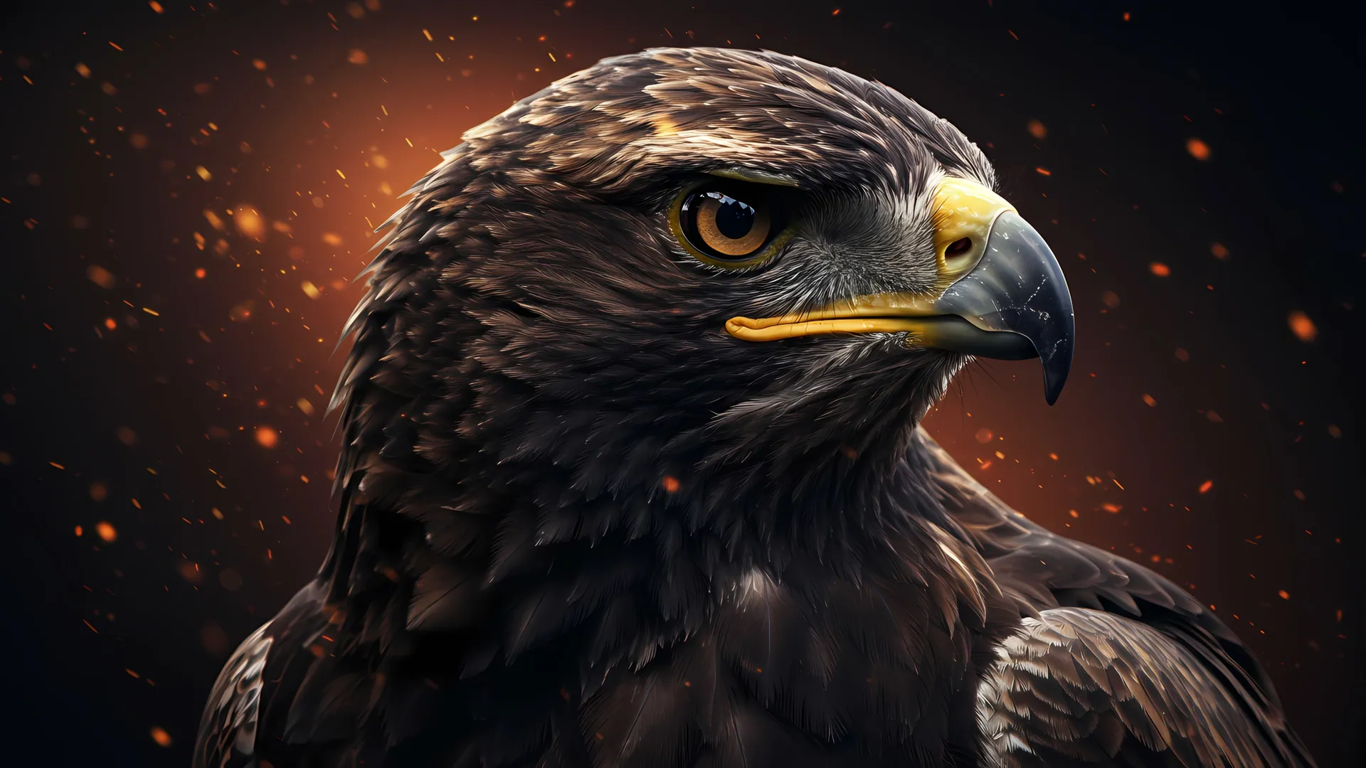 Majestic Eagle in Fiery Splendor - backiee