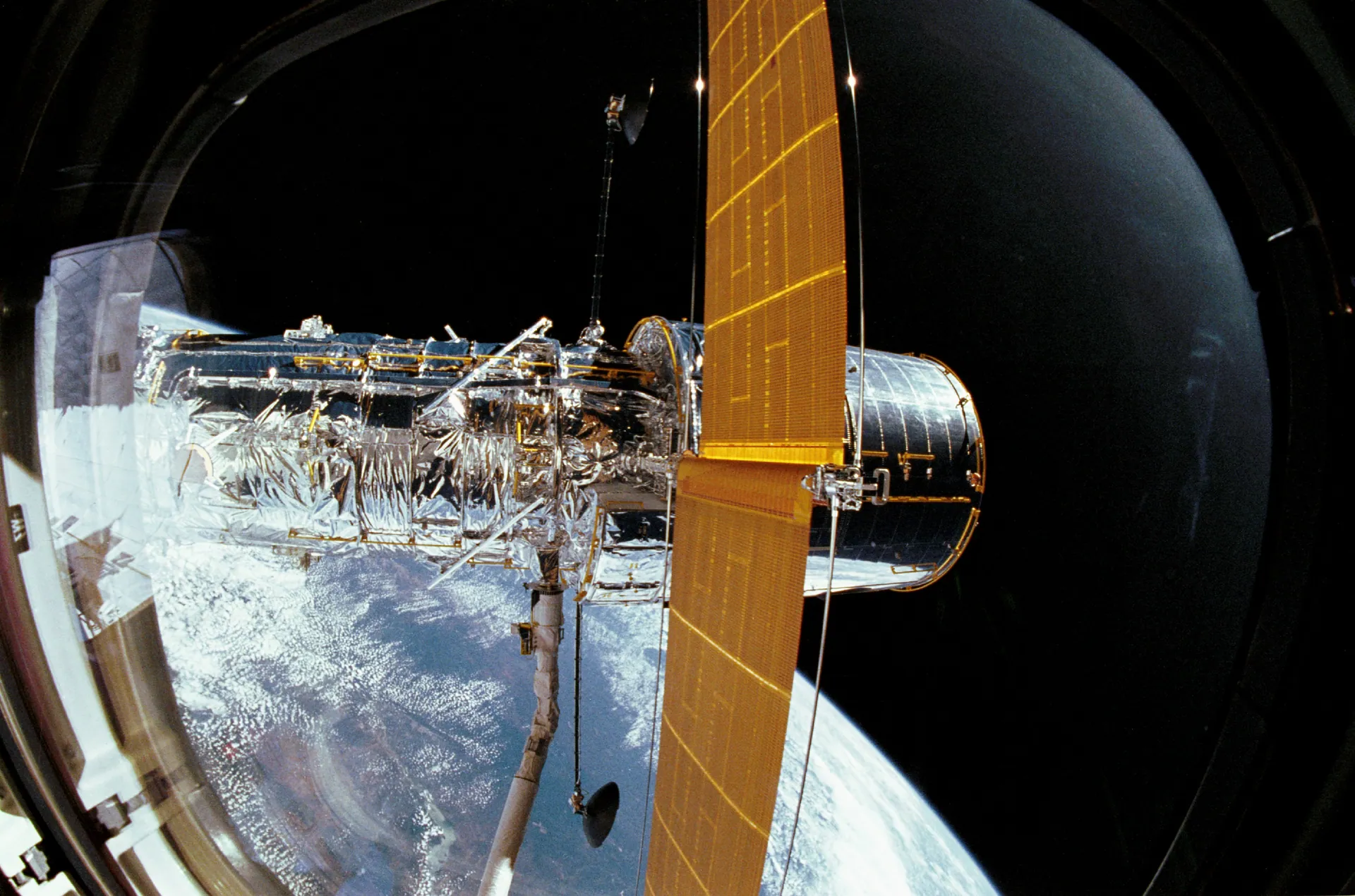 Hubble Space Telescope Deployment from Shuttle Discovery