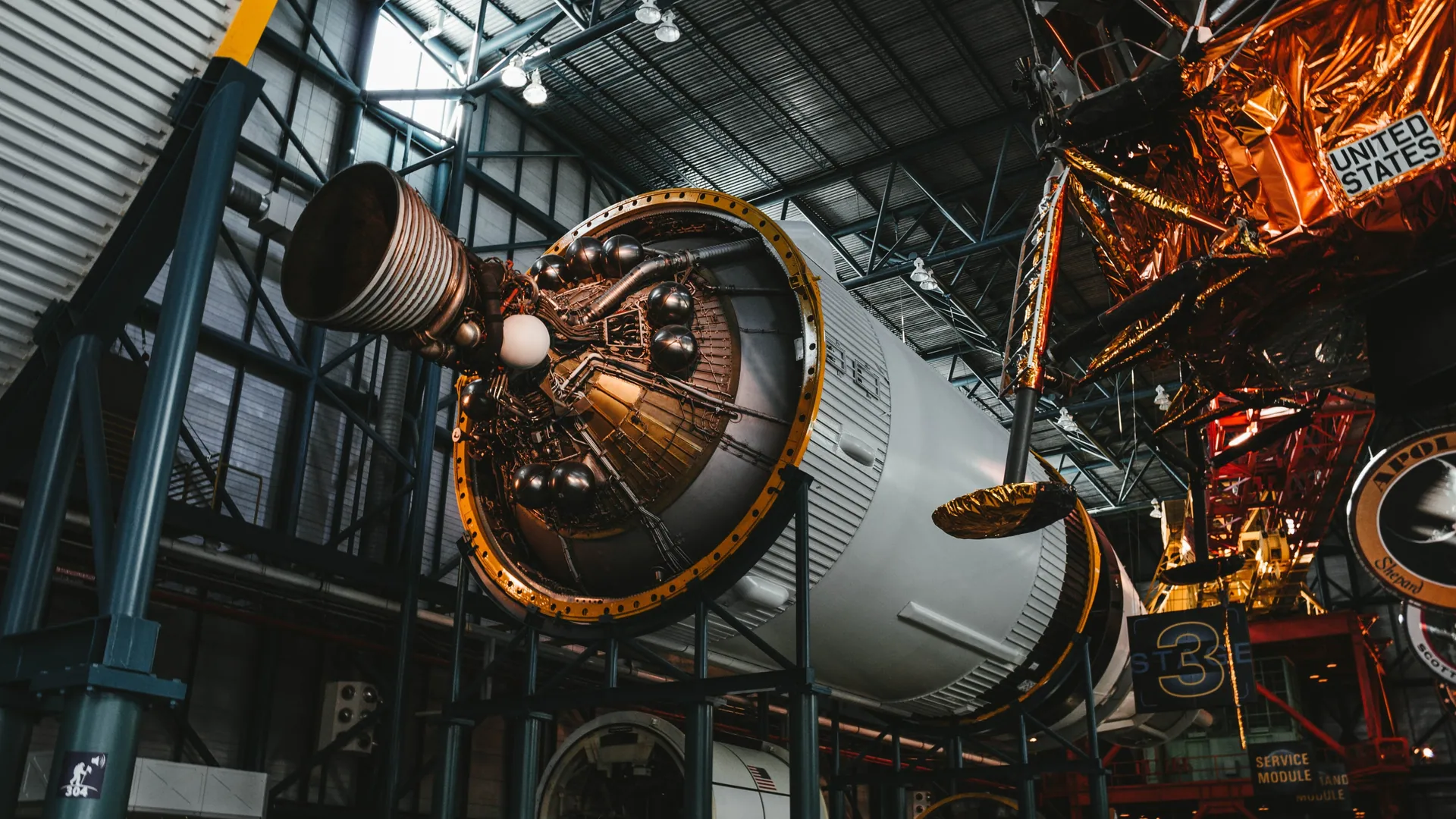 Rocket Engine in Industrial Space Museum - backiee