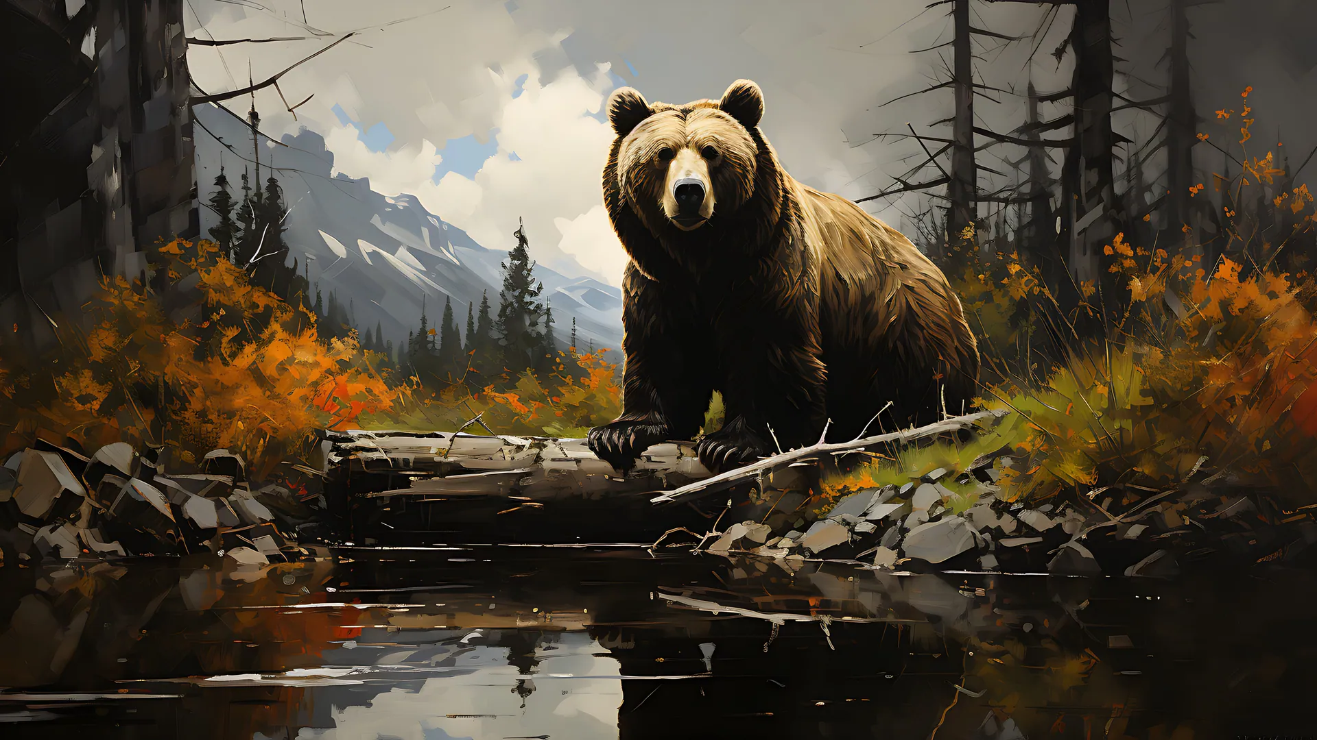 Grizzly_Bear_In_Valley_-_TV_Art