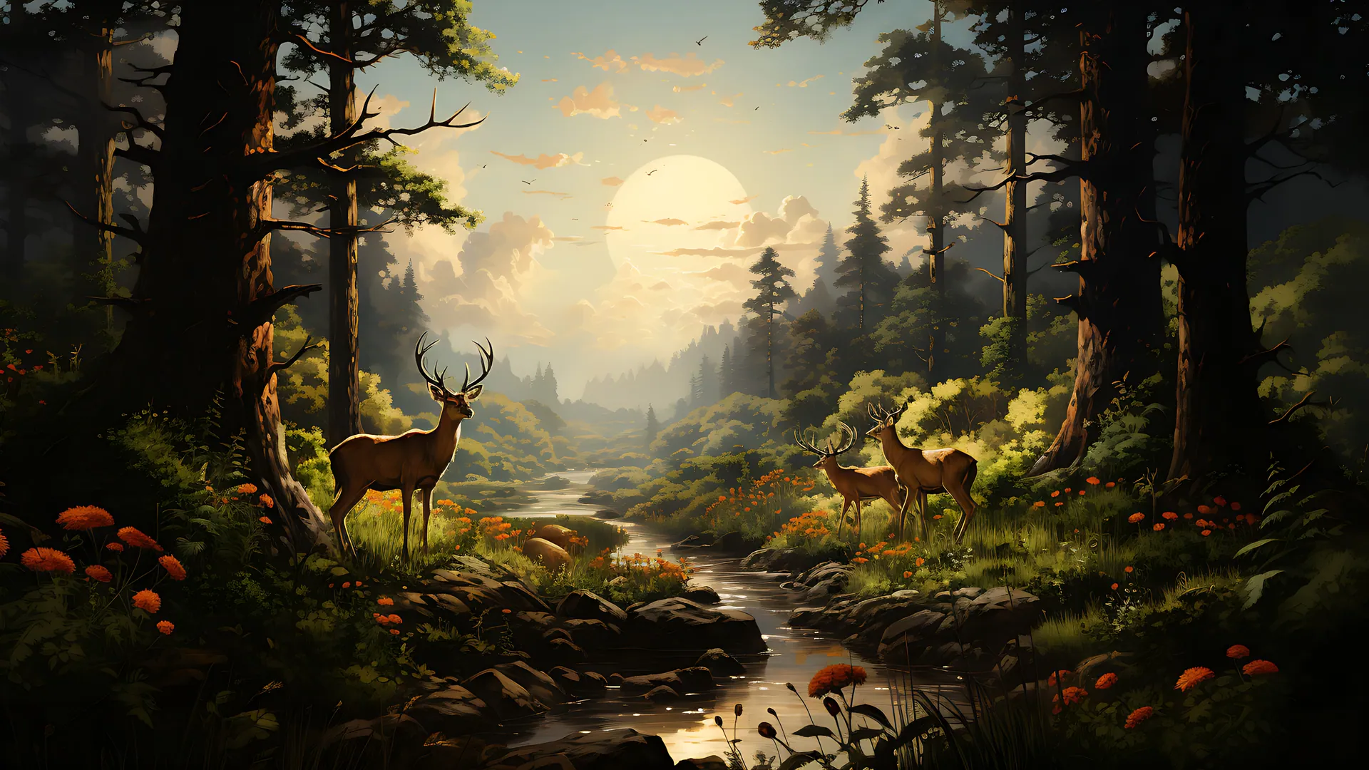 Deer_In_Woods_-_TV_Art