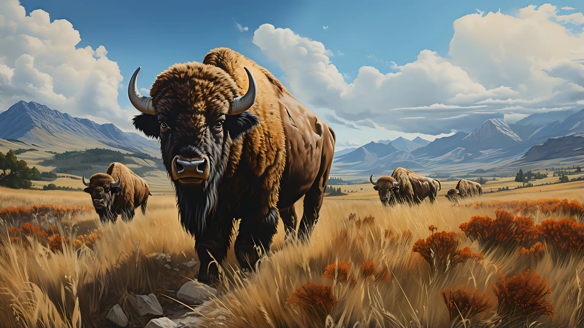 Bison_Herd_-_TV_Art