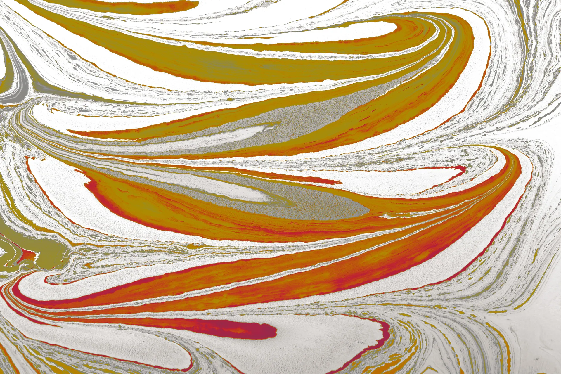Dynamic abstract marbling with flowing patterns in bright and earthy tones, perfect for creative backgrounds.