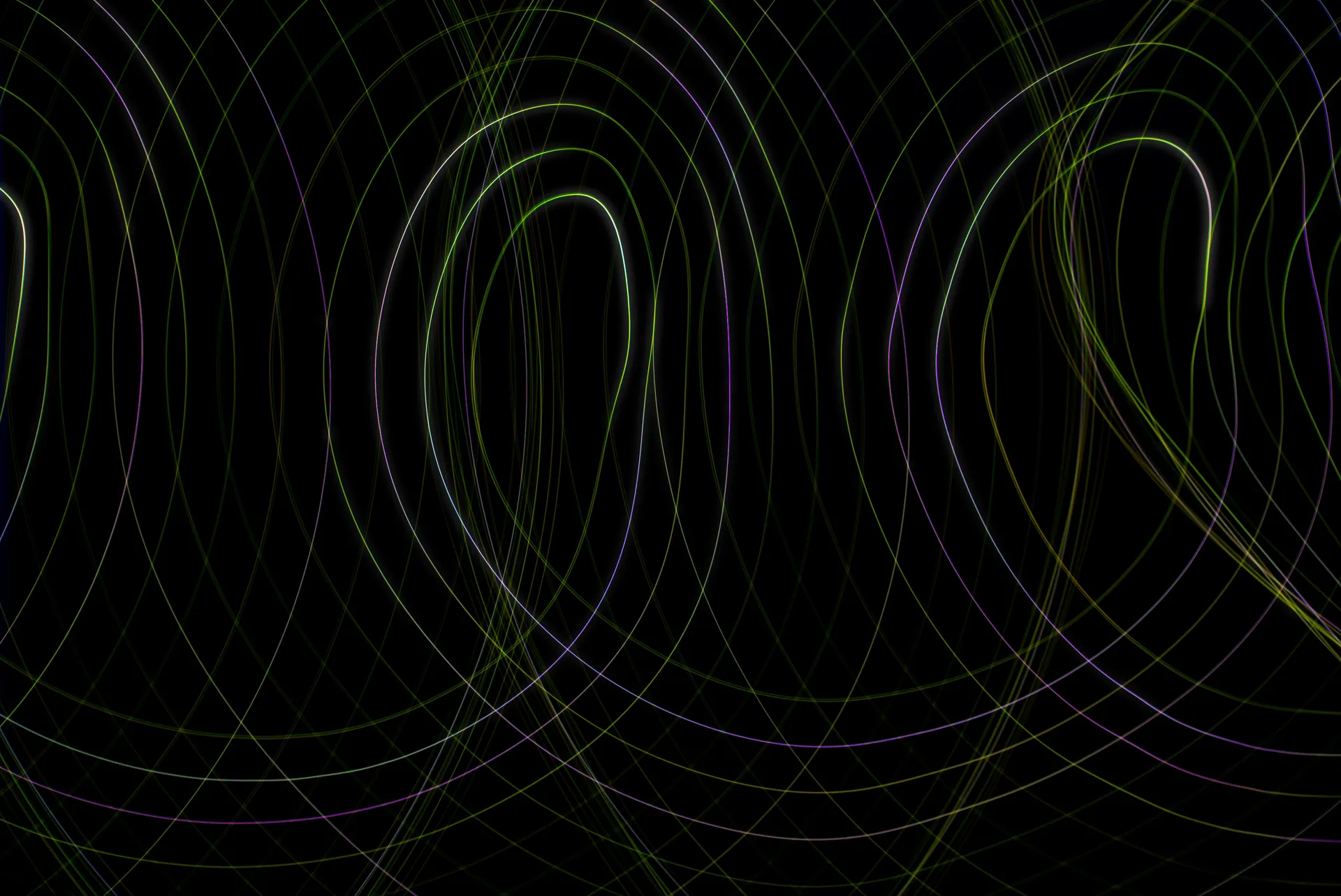 Captivating abstract design with loops and lines on a dark backdrop, ideal for modern projects.