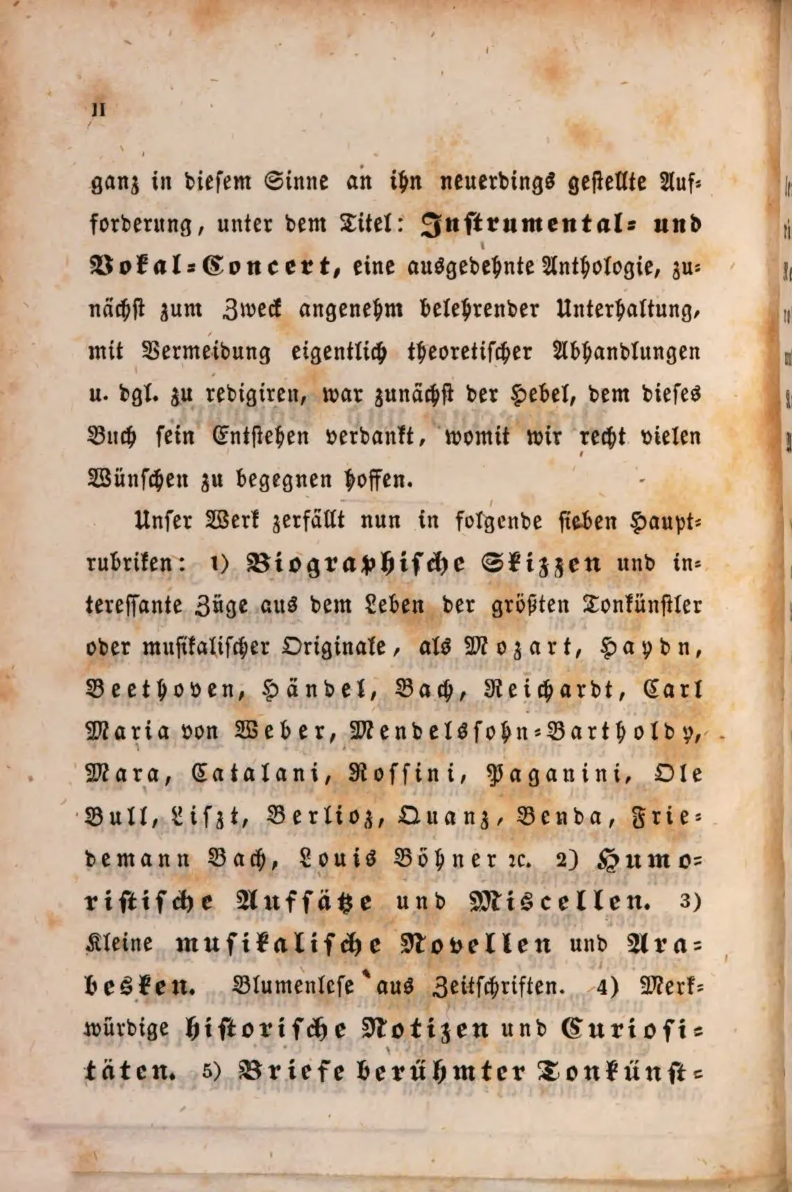 Prospectus Bibliothek des Frohsinns - N.F. Section 2+3 = Großes Instrumental- und Vokal-Concert (in ebda Heft 2.1841) 2
