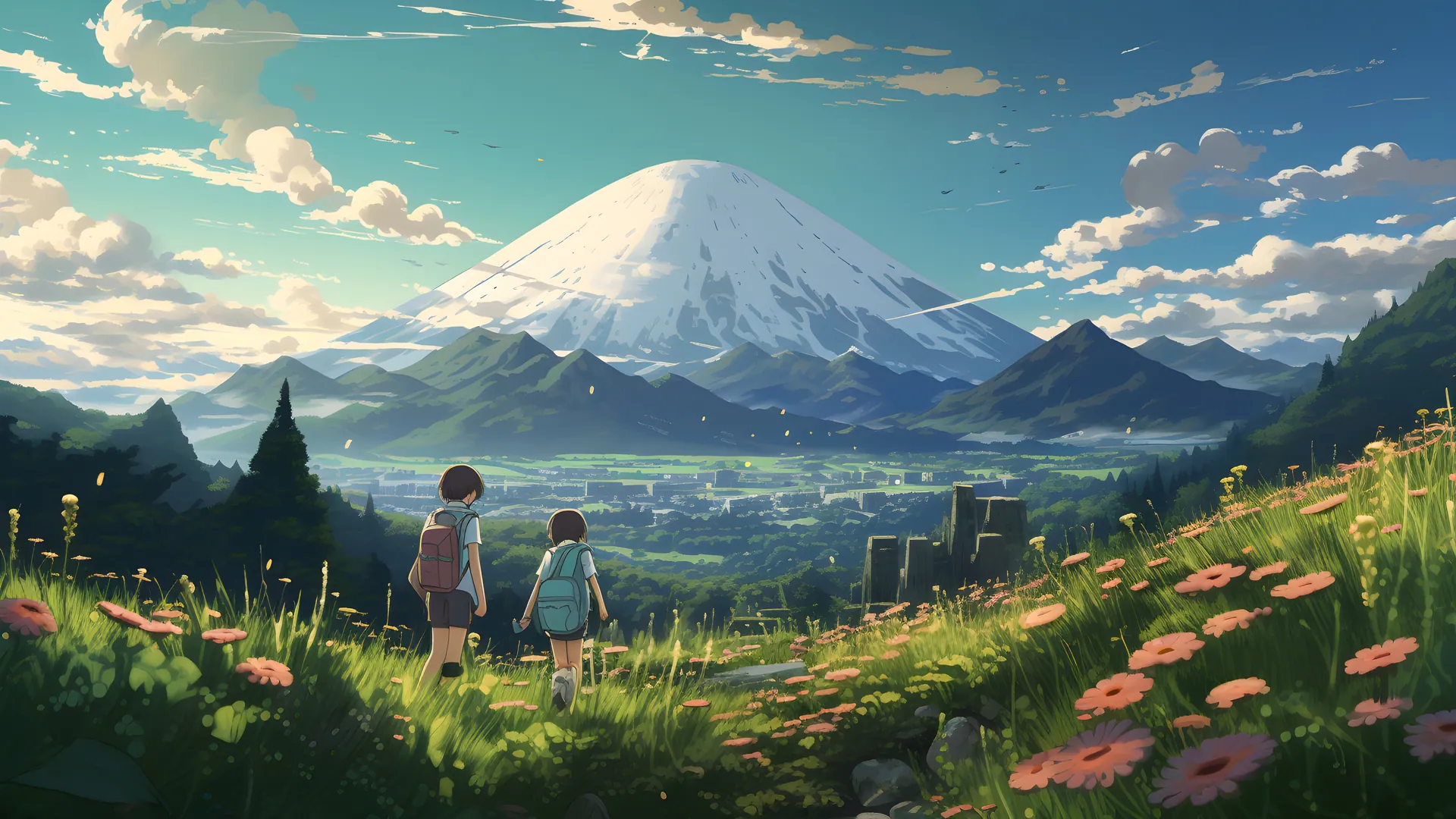 Volcanic Vista in Anime Adventure - backiee