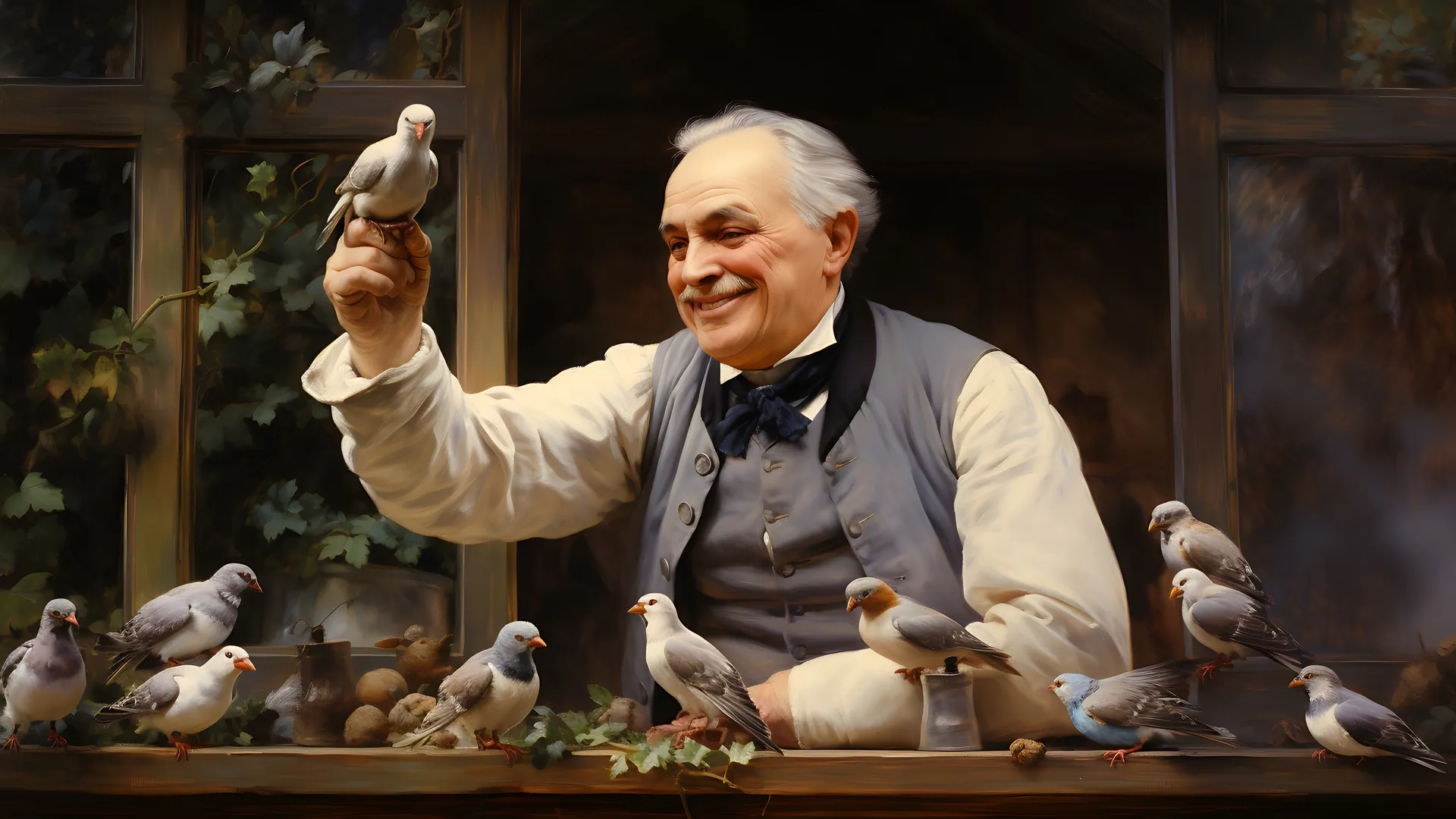 Man_With_Pigeons_-_TV_Art