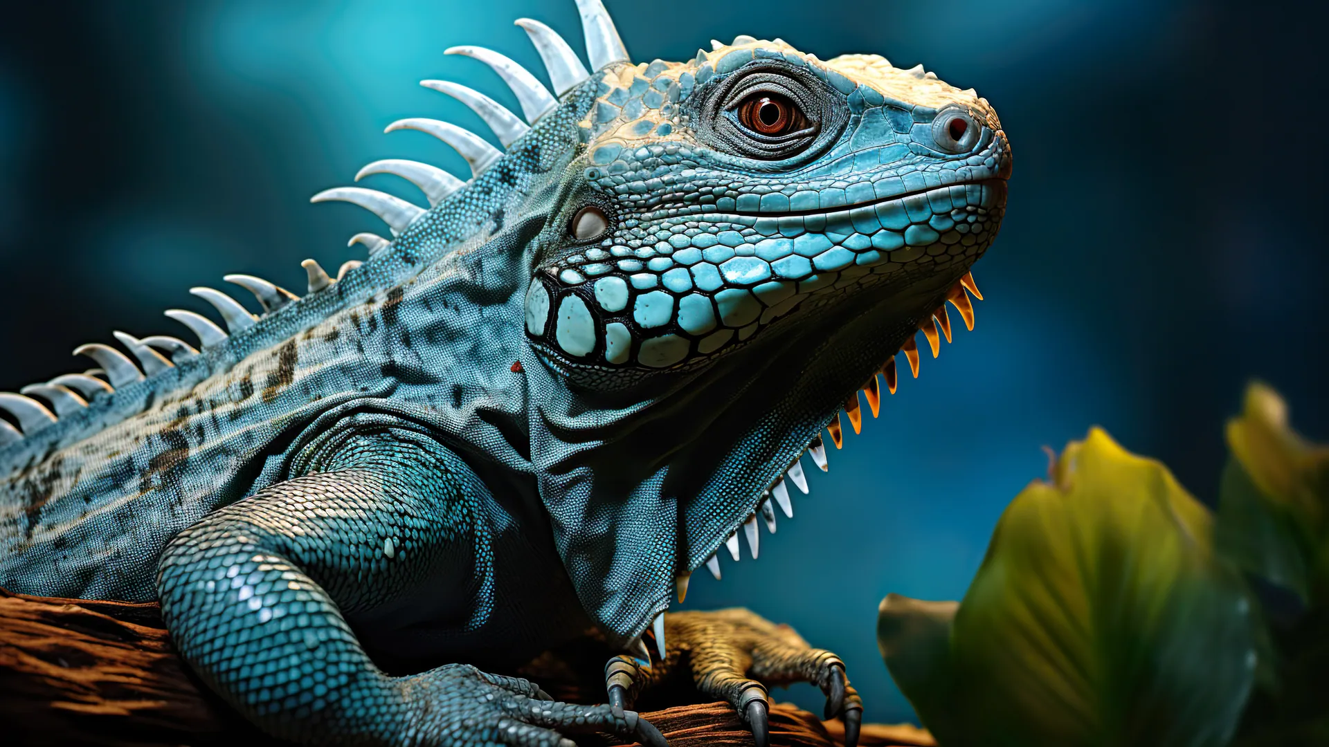 Axanthic_Iguana_-_TV_Art