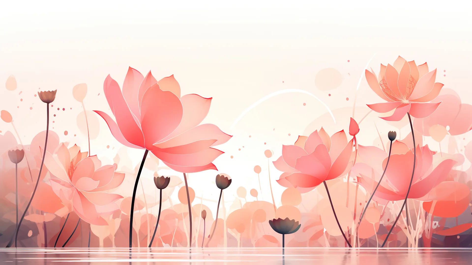Light_Coral_Water_Lillies_1_-_TV_Art