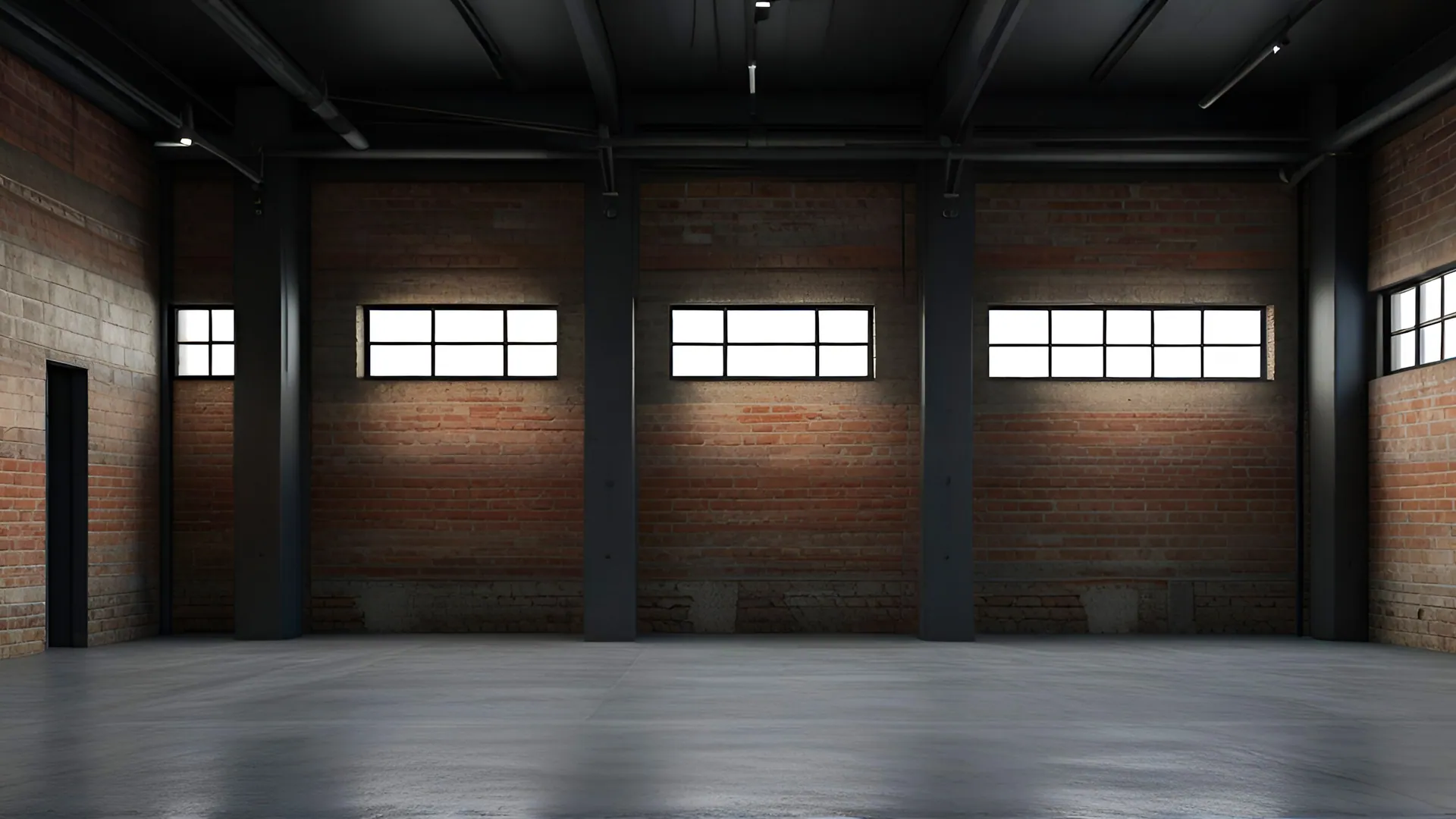 Industrial Elegance Minimal Brickwork Hallway Wallpaper - backiee