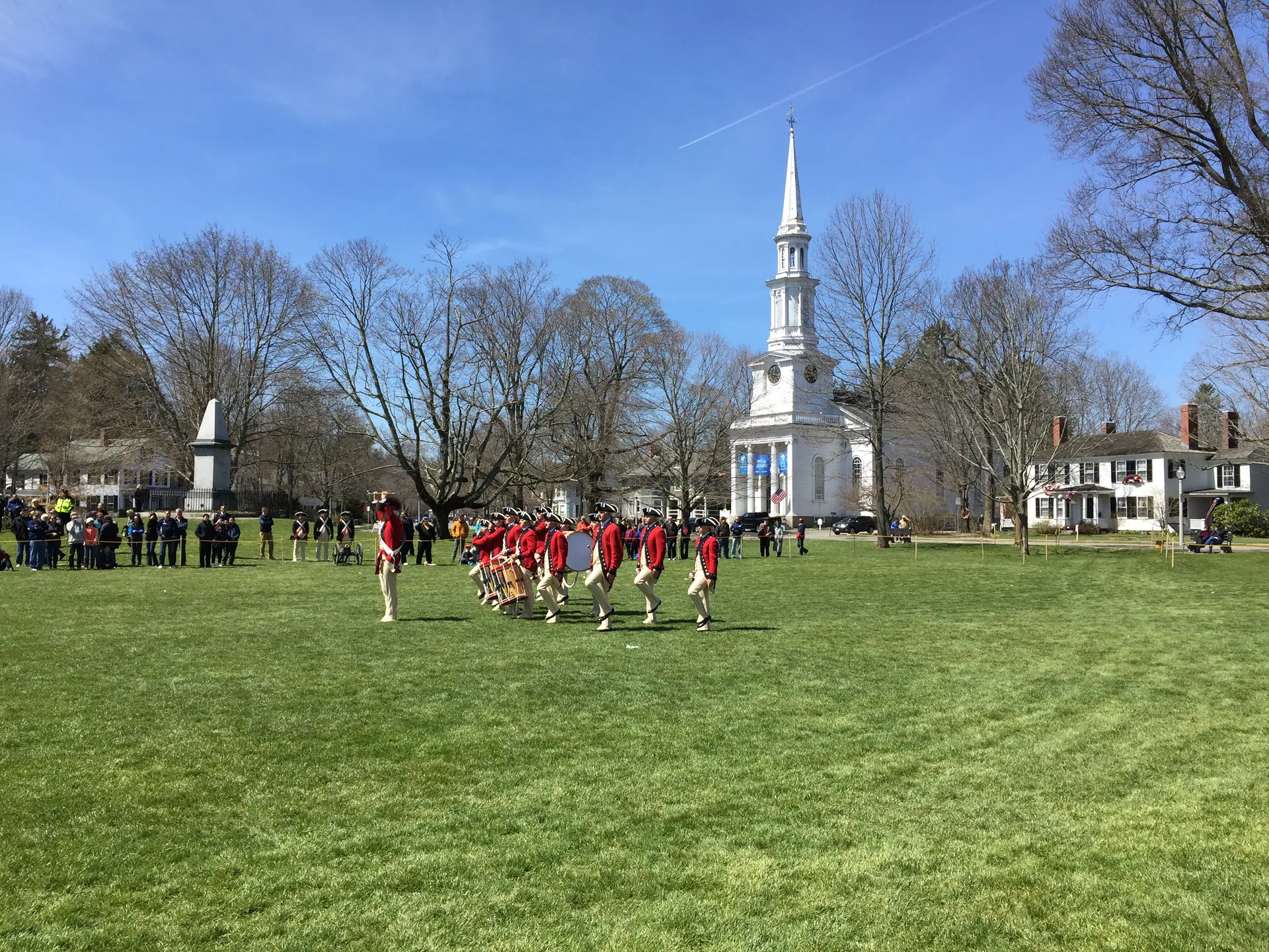 Lexington Battle Green during performance of Old Guard Fife & Drum Corps