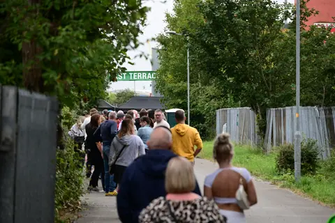Coldplay at Craven Park East Stand Queue 02, Kingston upon Hull 18-08-2025