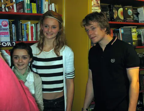 Maisie Williams, Sophie Turner and Alfie Allen