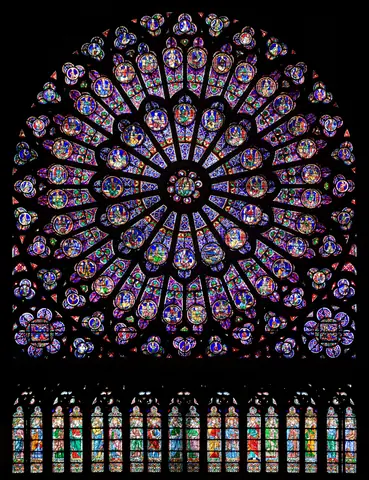 North rose window of Notre-Dame de Paris, Aug 2010