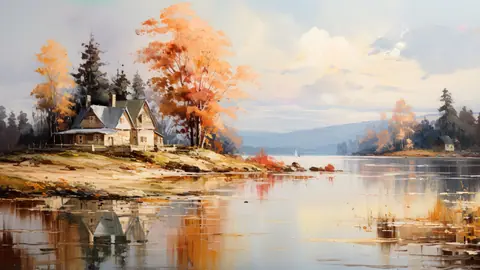 House_Next_To_River_-_TV_Art