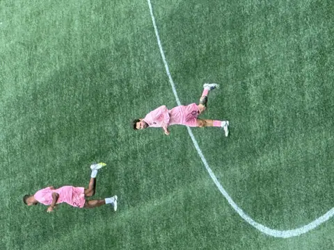 2025 Leagues Cup Final - Lionel Messi during warmups