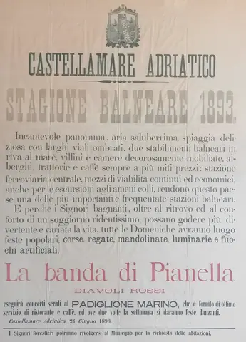 Stagione balneare 1893 castellammare adriatico