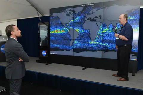 Leonardo DiCaprio Attends an Exhibit at the "Our Ocean" Conference