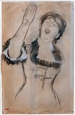 (Albi) Chanteuse de café-concert en buste - Edgar Degas - Musée d'Orsay, Paris