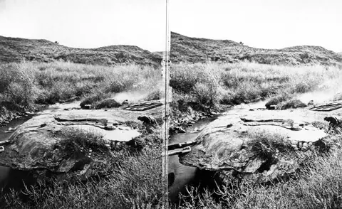 Soda Springs, near Colorado City. El Paso County, Colorado. 1870. (Stereoscopic view)