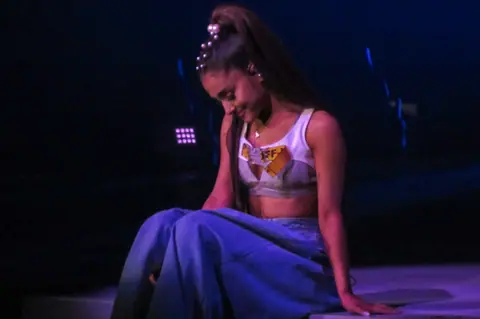 Ariana Grande performing Thinking Bout You