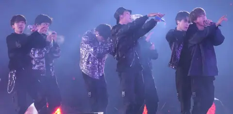 BTS performing "Mic Drop" during the Speak Yourself tour at Soldier Field, Chicago, 12 May 2019 02