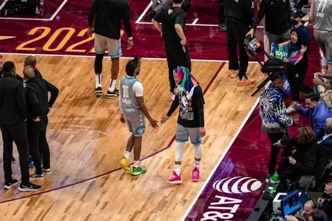 Darius Garland and Steph Curry