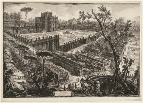 Villa Pamphili outside Porta S. Pancrazio, from Views of Rome