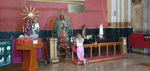 Our Lady of Guadalupe side shrine - Old Basilica of Our Lady of Guadalupe - Mexico 2024 (2)