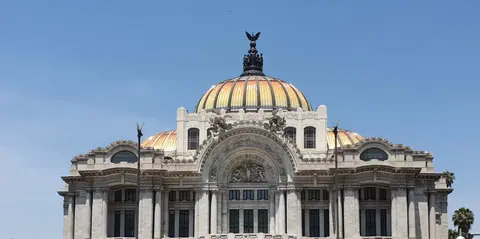 Detail of the main facade - Palacio de Bellas Artes - Mexico 2024