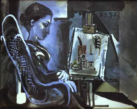 1957_Jacqueline_au_studio