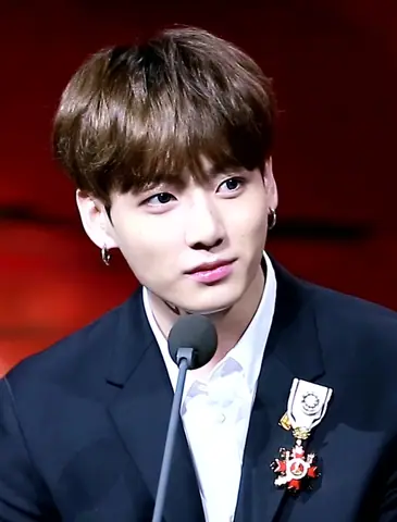 Jeon Jung-kook accepting the Order of Cultural Merit, 24 October 2018 02