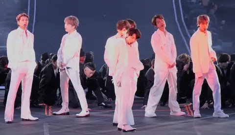 BTS performing "Not Today" during Speak Yourself tour at MetLife Stadium, 18 May 2019 01