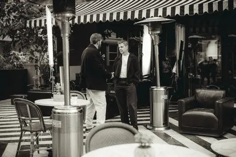 Matt Damon and Ben Affleck in Austin During the Air Premiere