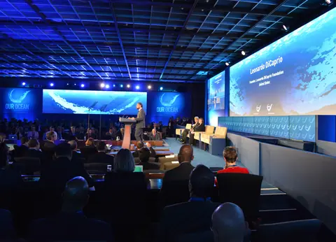 Leonardo DiCaprio Delivers Remarks at the "Our Ocean" Conference