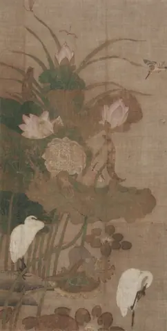 Lotuses, Insects, and Birds