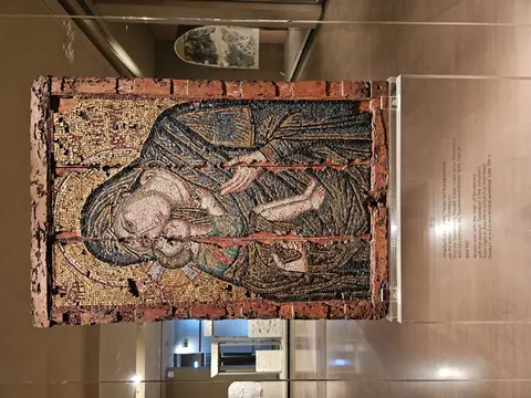 Episkepsis (mosaic icon) in the Byzantine and Christian Museum (Athens)