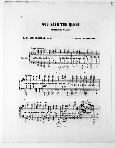 God save The Queen, morceau de concert pour le piano. op. 41 - btv1b10075665j (02 of 10)