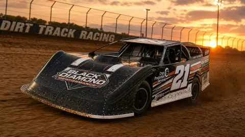 Sunset Dirt Track Thunder - backiee