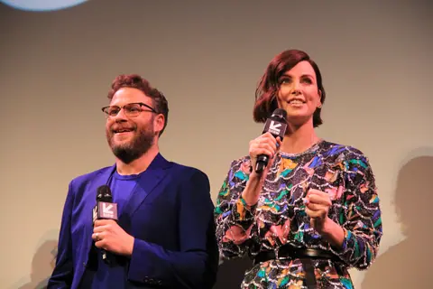 Seth Rogen and Charlize Theron
