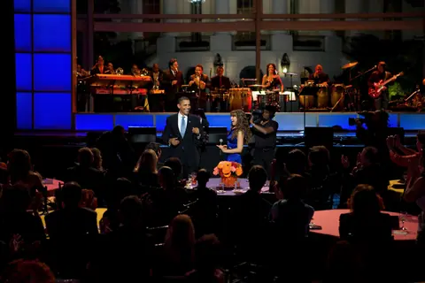 Thalia and Barack Obama