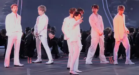 BTS performing "Not Today" during Speak Yourself tour at MetLife Stadium, 18 May 2019 02