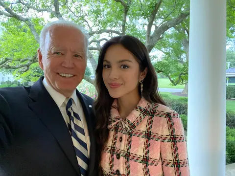 Joe Biden Taking a Selfie with Olivia Rodrigo in July 2021