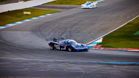 A thrilling sports car competition at Hockenheim race track in Germany.