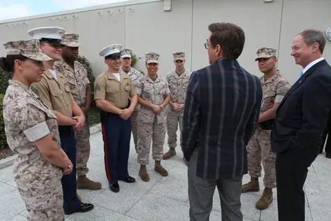 Robert Downey Junior visits the Embassy