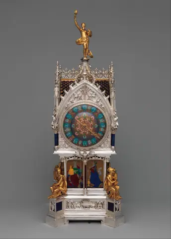 Table clock with calendar