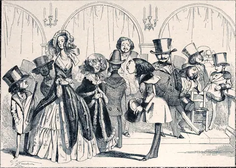 Quelques originaux de nos concerts et promenades publiques after Grandville